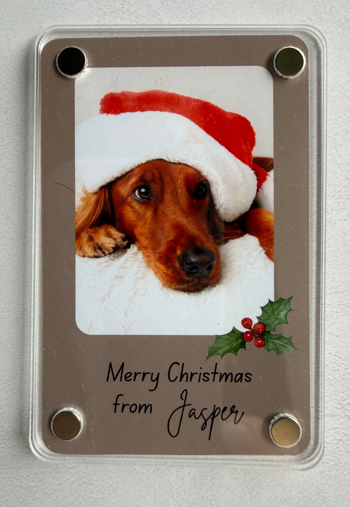 Personalised photo magnet