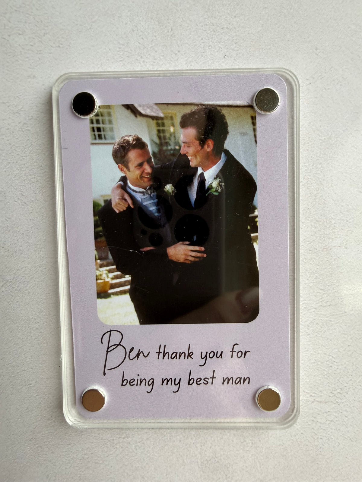 Personalised photo magnet