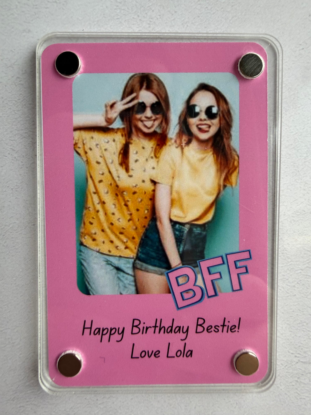 Personalised photo magnet