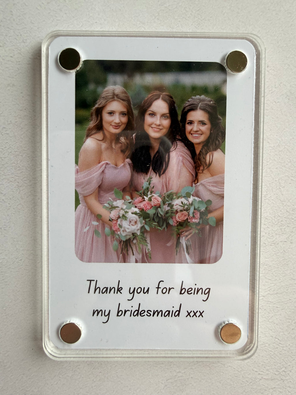 Personalised photo magnet