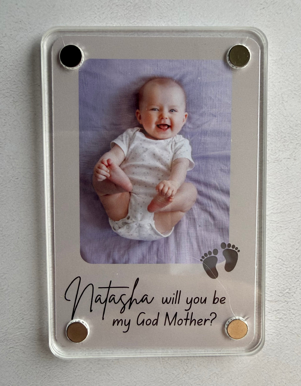 Personalised photo magnet