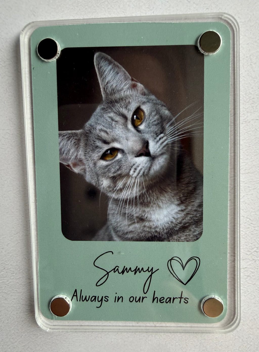 Personalised photo magnet