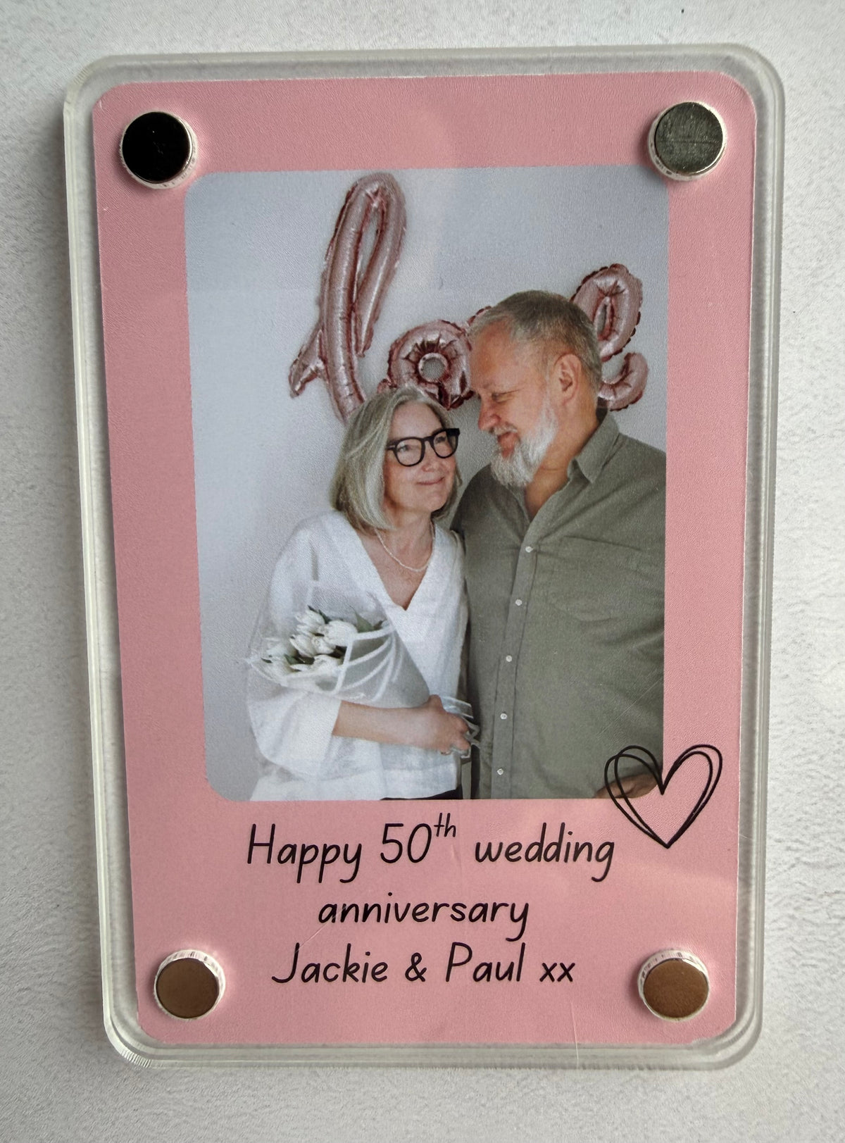 Personalised photo magnet