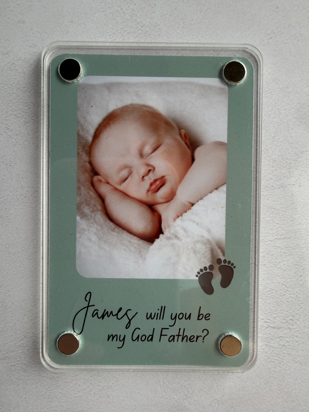 Personalised photo magnet